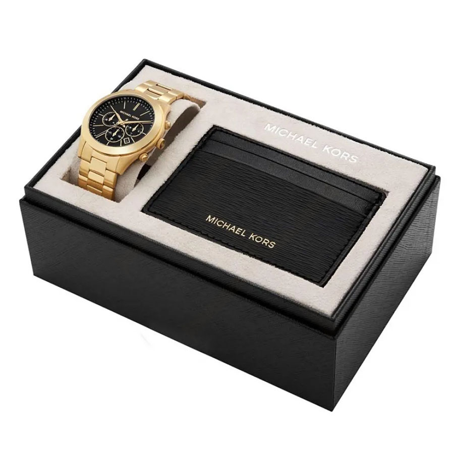 ανδρικό σετ ρολόι και καρτοθήκη σε συσκευασία δώρου