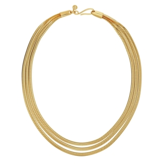 Edblad Herringbone Triple Necklace Gold