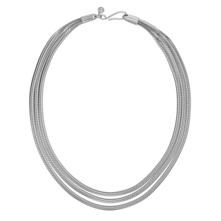 Edblad Herringbone Triple Necklace Steel