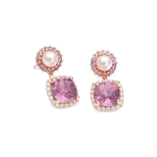 Earrings Lily and Rose Colette Amethyst Pink