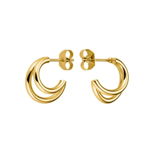 Rosefield Gold Double Hoops