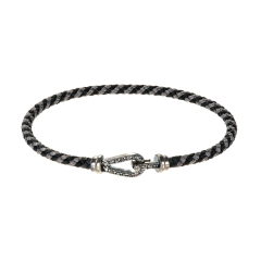 Bracelet with black diamonds