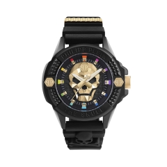 Philipp Plein The Skull Black Rubber Strap